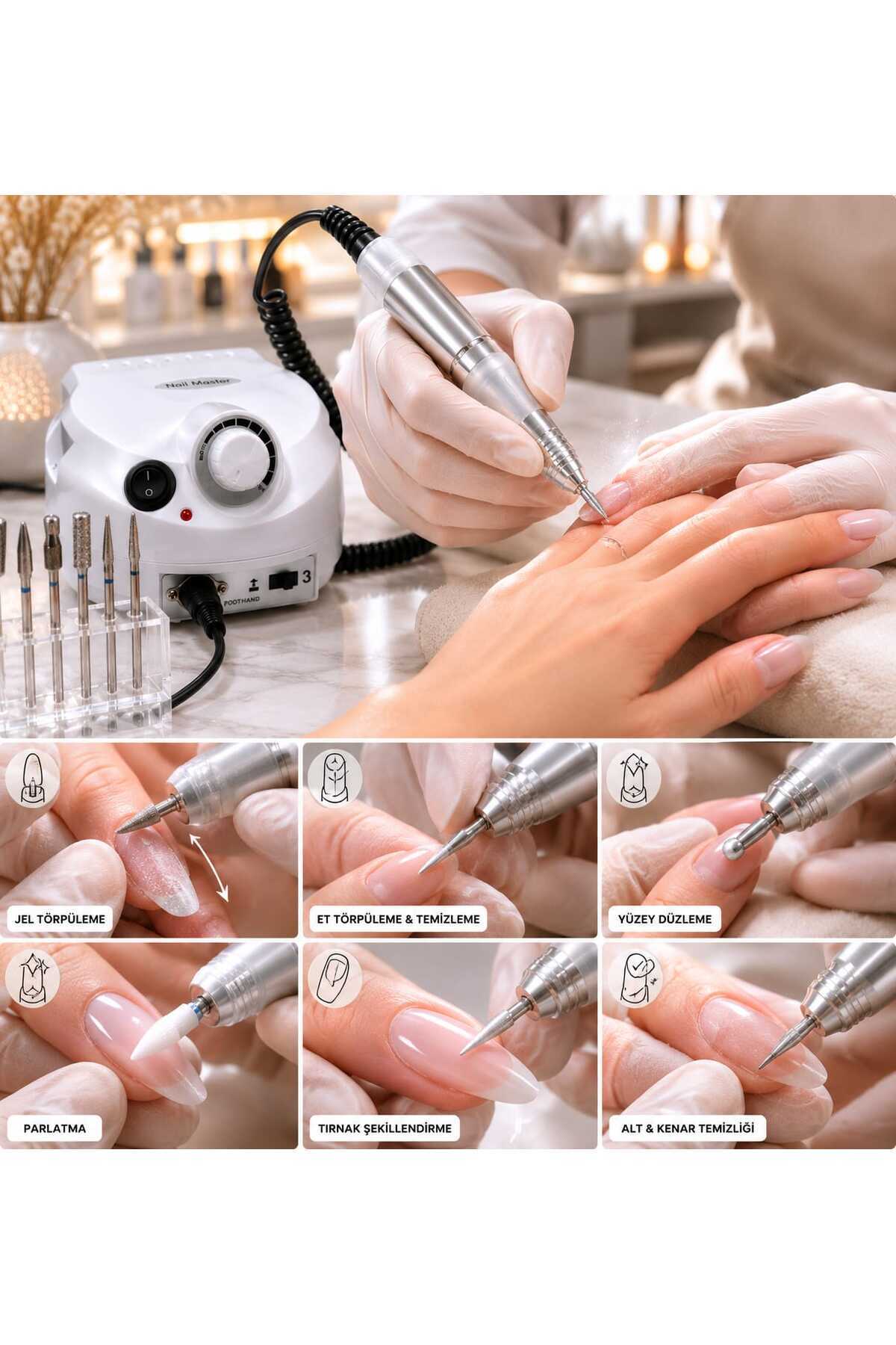 ikel elektro GLR ZS-601 Profesyonel Nail Drill Set 35.000 RPM