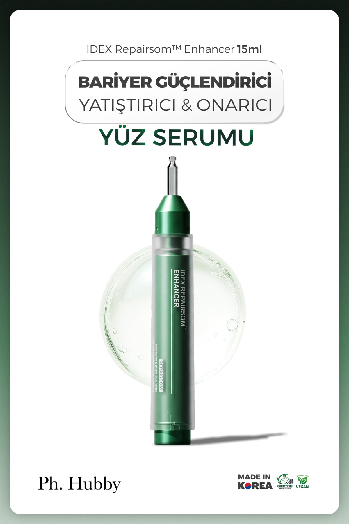 Kore Yüz Serumu Peptit ve İdebenon İçeren Bariyer Güçlendirici Onarıcı 15 ml — 25