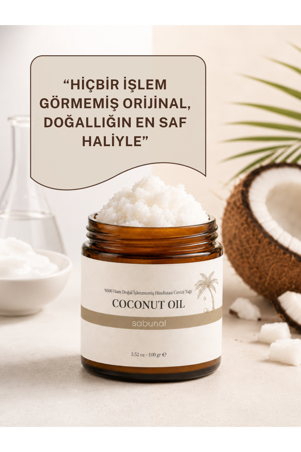 Hindistan Cevizi Yağı 2 Adet - Soğuk Sıkım Ham Işlenmemiş Raw Virgin Coconut Oil 100 gr — S24COCO2 — تصویر 3 از 8