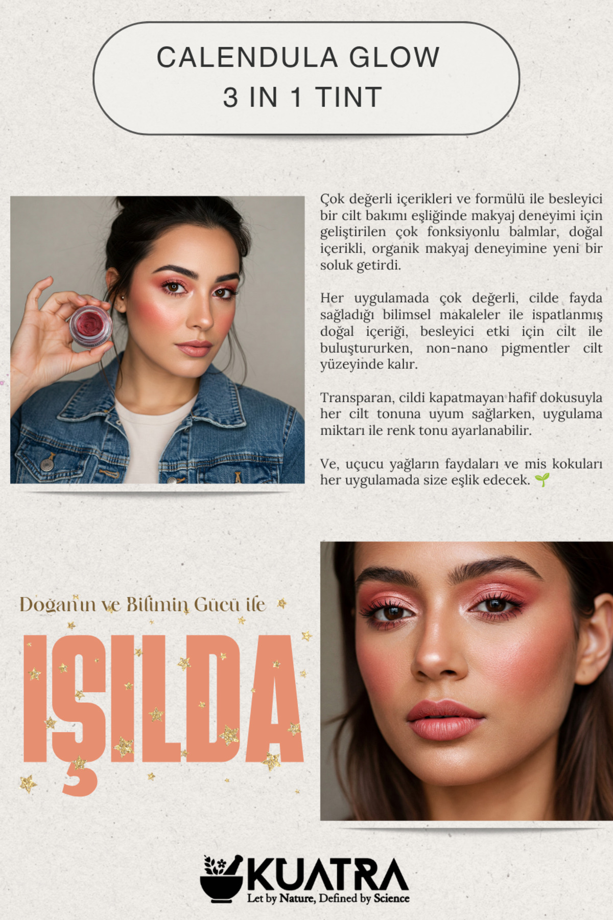 Calendula Glow Şeftali Highlighter Aydınlatıcı Allık Ruj — صورتی 4 — تصویر 8 از 9