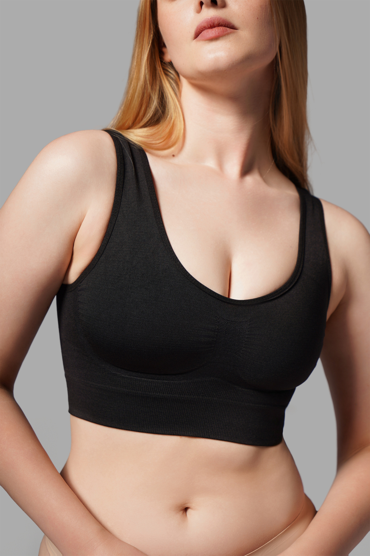 FİT WOMEN TOPARLAYAN İNCELTEN Kalın Askılı Pedsiz Büstiyer KORSESİ SEAMLESS 5050 görsel 4