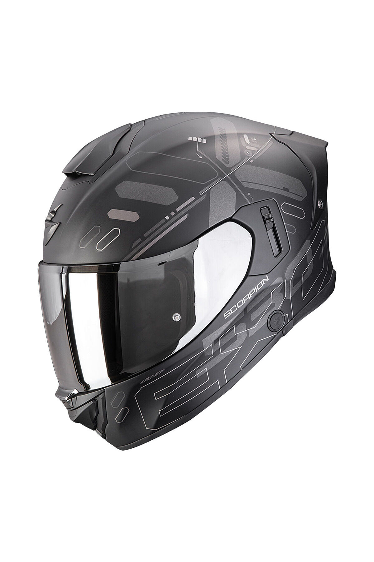 Shoco Scorpion EXO-530 Air Fond Kapalı Motosiklet Kaskı Mat Siyah Gri