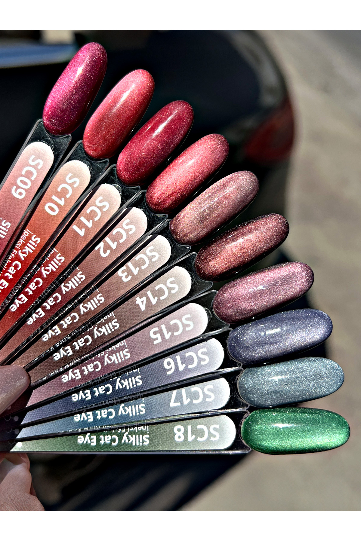 Korean Silky Cat Eye Gel Polish, Kedi Gözü Kalıcı Oje, SC11 Vişne Bordo, 10 ml — رنگارنگ 8860101A01S09SC11 — تصویر 7 از 7