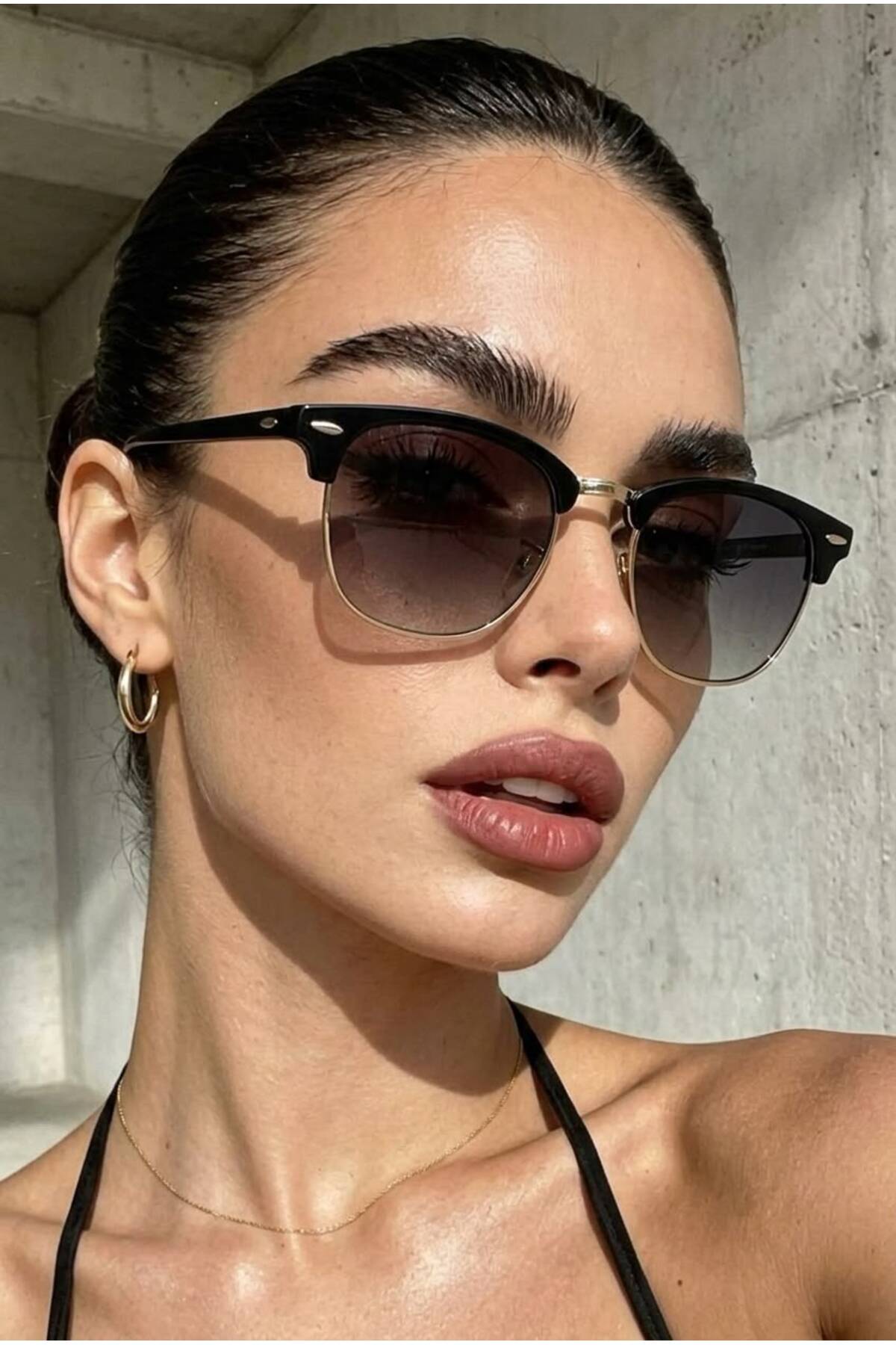 Zzla Güneş Gözlüğü Kadın & Erkek Uv400 Cam Ce Belgeli Siyah Unisex Model