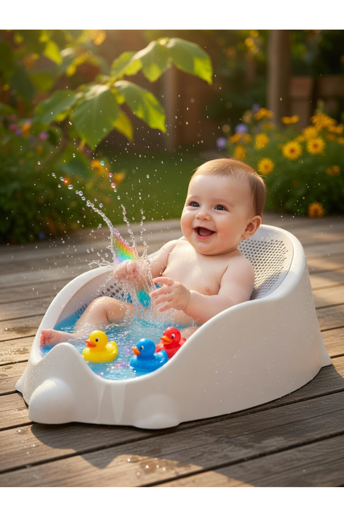 Bee Home Baby Washing Bathtub Soft White