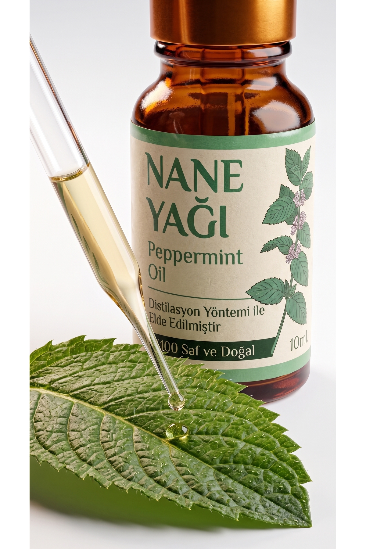 Nane Uçucu Yağı 10 ml / %100 Saf Ve Doğal / Peppermint Oil — A1-Nane-yag-10 — تصویر 3 از 8