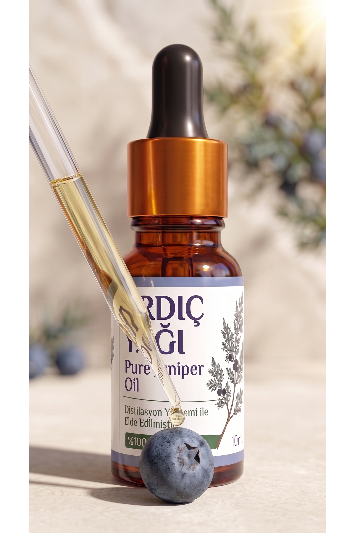 Ardıç Uçucu Yağı 10 ml / %100 Saf Ve Doğal / Juniper Berry Oil — A1-Ardıç-yag-10 — تصویر 3 از 8