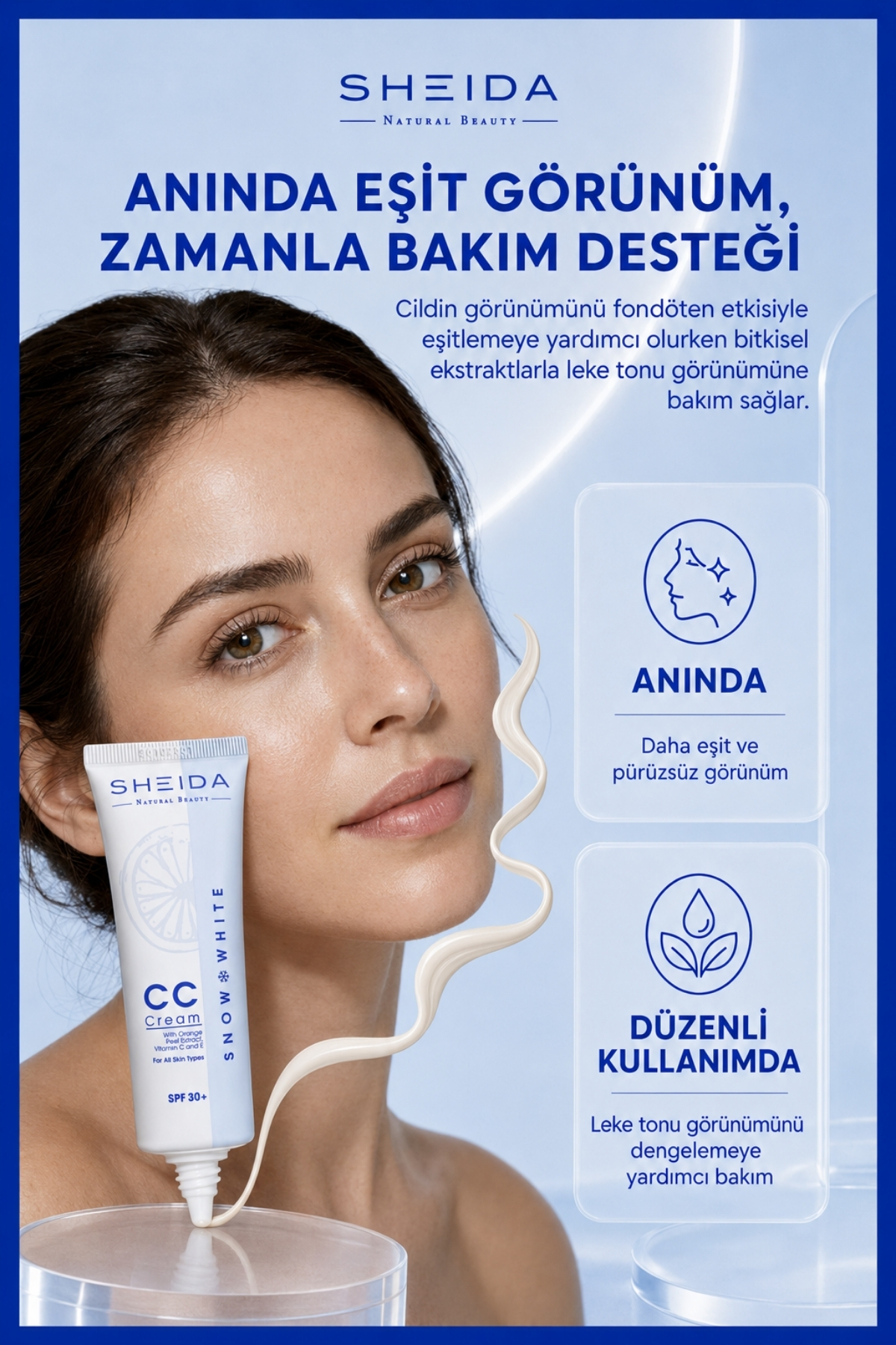 کرم روشن کننده لک اسنو وایت سی سی SPF 30+ با پوشش بالا و رنگ یکنواخت، 50 میلی لیتر — بژ 8698583344653 — تصویر 4 از 8