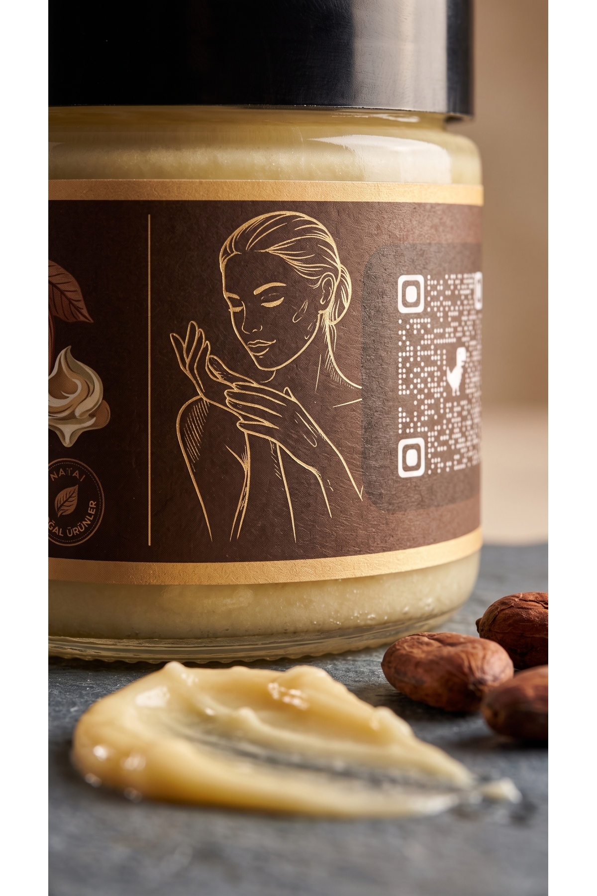 50 ml Kakao Yağı / Saf / Doğal Nemlendirici / Cacao Butter / Kakao Çekirdeği Yağı — 50-ml-kakao-butter — تصویر 6 از 8