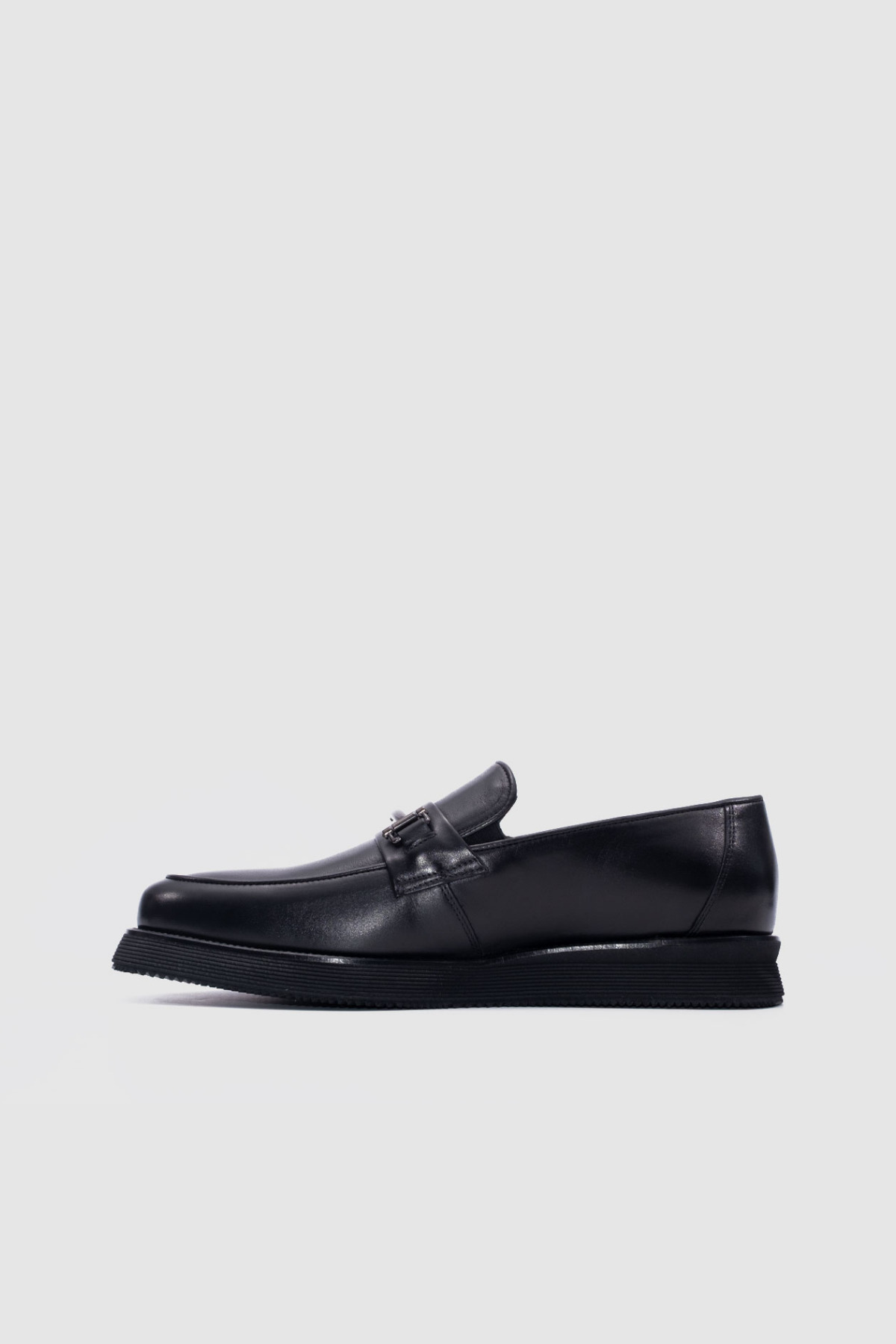 TOGO Erkek Siyah Hakiki Deri Tokalı Loafer Ayakkabı [TG052376] görsel 2