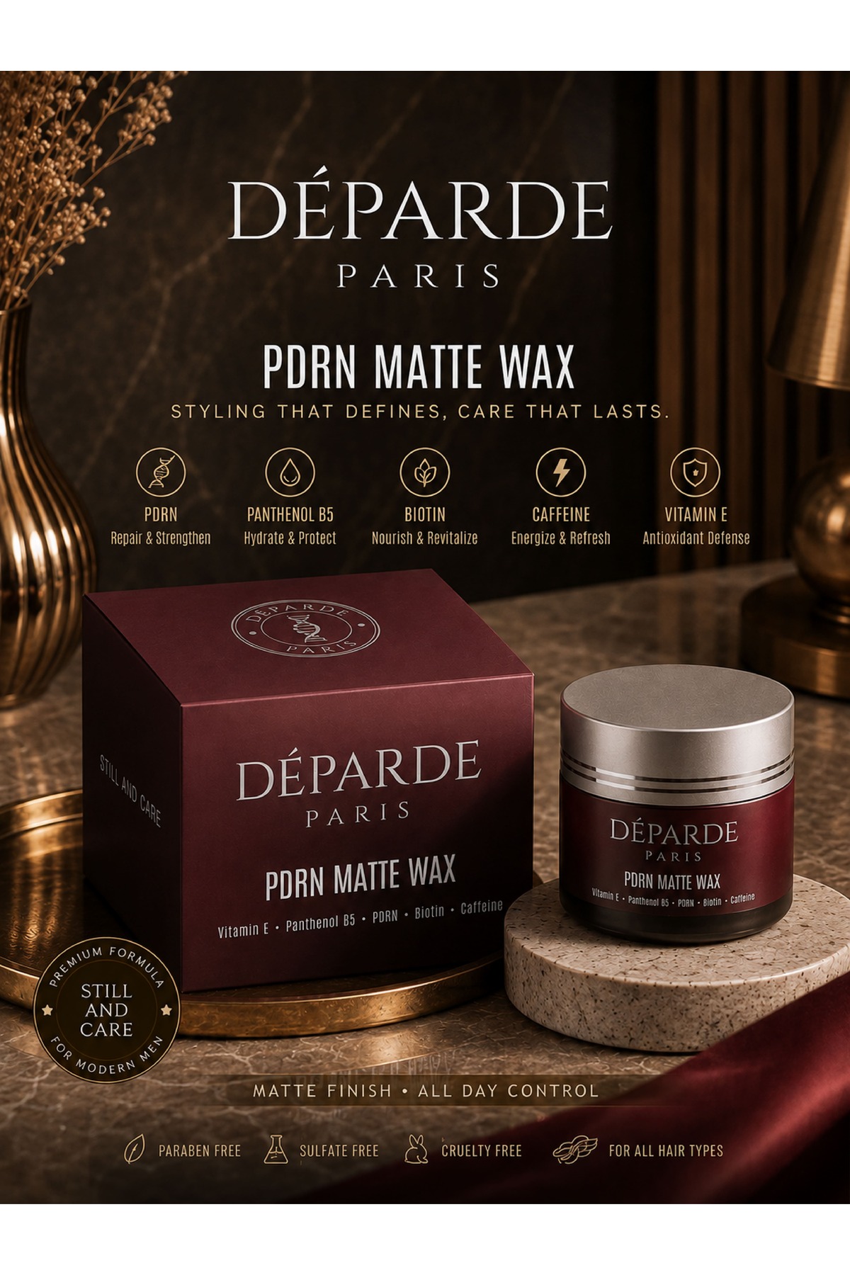 Saç dökülme karşıtı ve saç besleyici Matt wax 100ml — 01 — تصویر 5 از 6