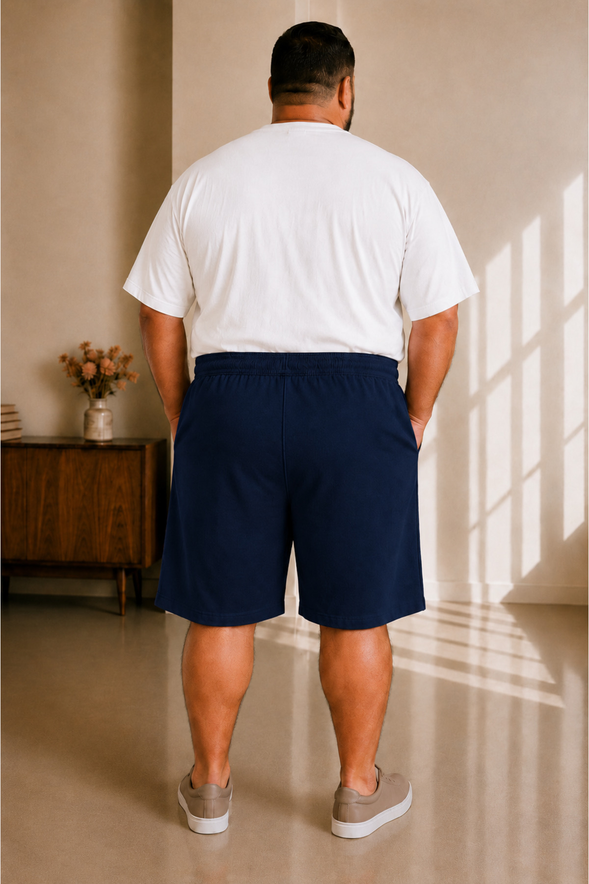 sngl tekstil Erkek Büyük Beden Kapri 3XL 4XL 5XL 6XL 7XL 8XL 9XL görsel 5