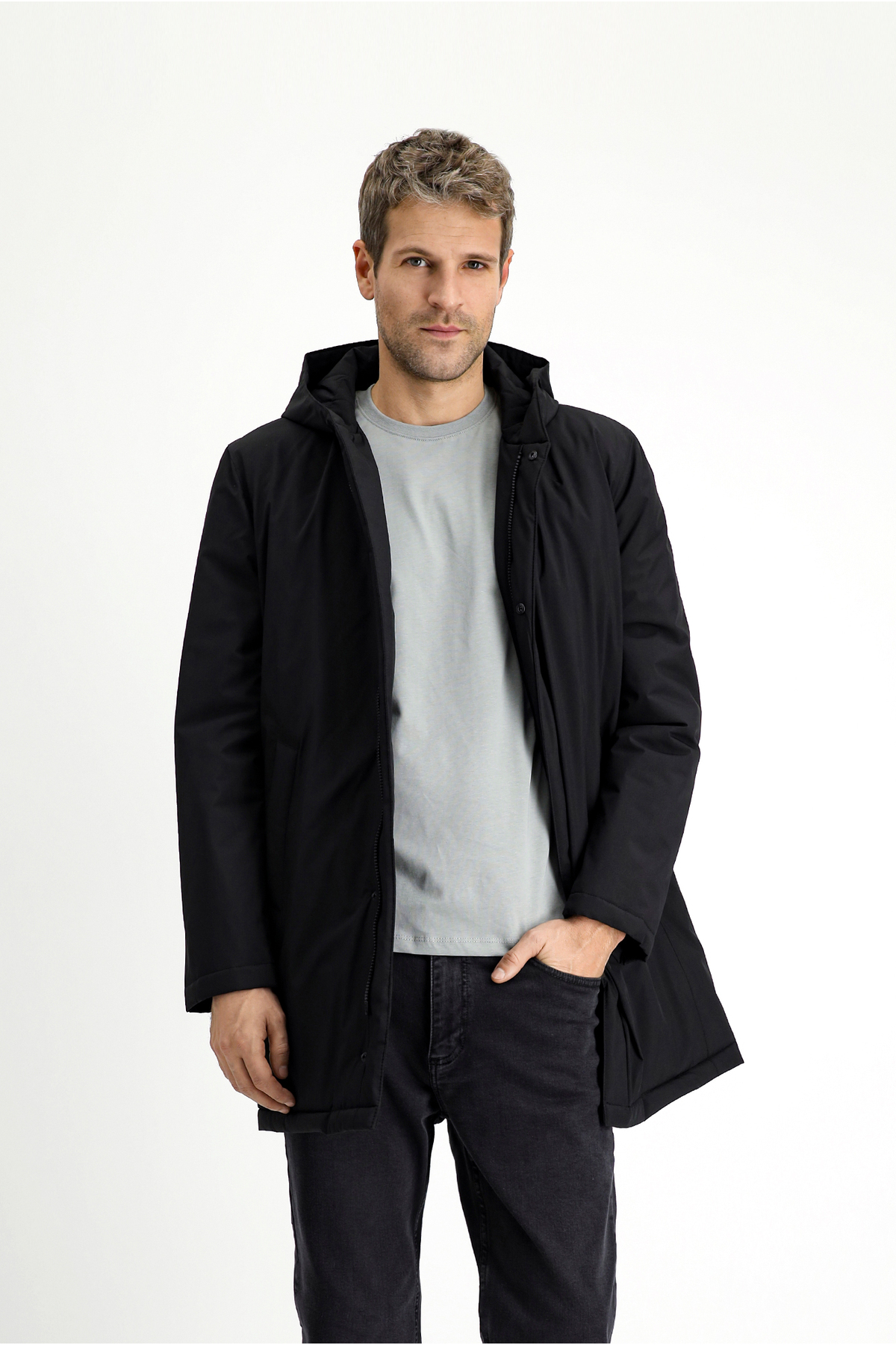 Kiğılı Slim Fit Dar Kesim Kapüşonlu Spor Şişme Kaban görsel 5