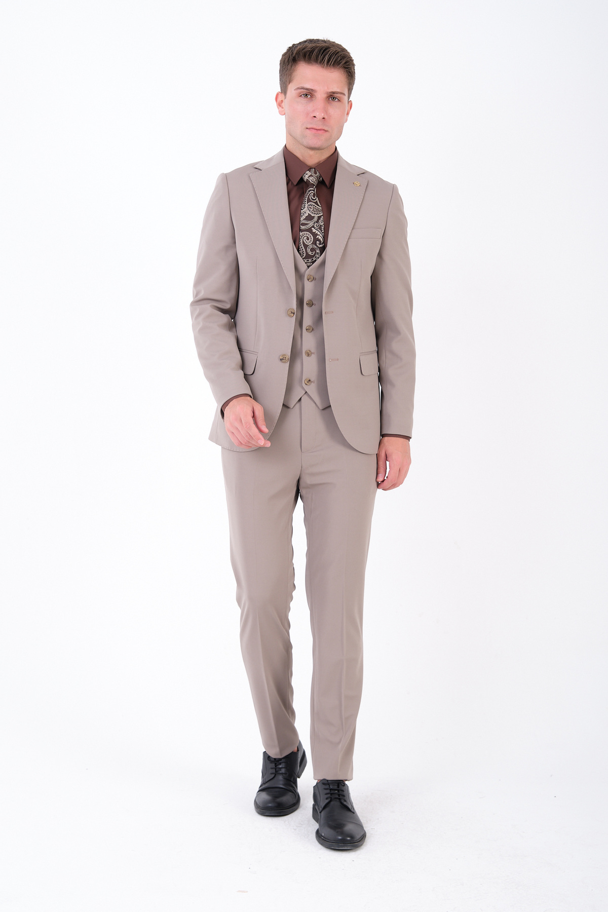The Tailor Classics Erkek 3'lü Takım Elbise - Erkek Ceket Pantolon Yelek görsel 5