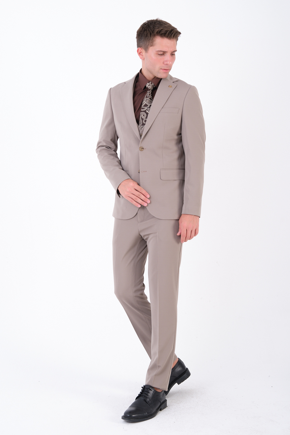 The Tailor Classics Erkek 3'lü Takım Elbise - Erkek Ceket Pantolon Yelek görsel 8