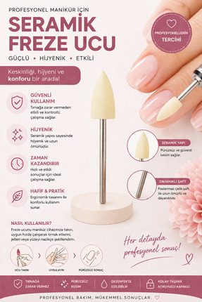 Nail Room Freze Ucu Silikon Beyaz Yumuşak DR-4 – Profesyonel Tırnak ve Cilt P...