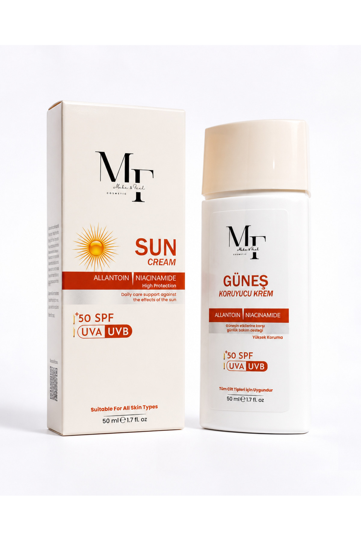 MAKE&FEEL GÜNEŞ KREMİ SPF 50+ Günlük Yüksek UV Korumalı Yüz Güneş Kremi 50ml
