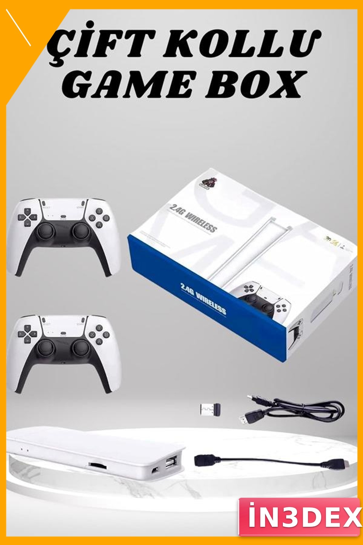 Kablosuz Çift Kollu Retro Oyun Konsolu 4K HD 20000 Oyun TV Box