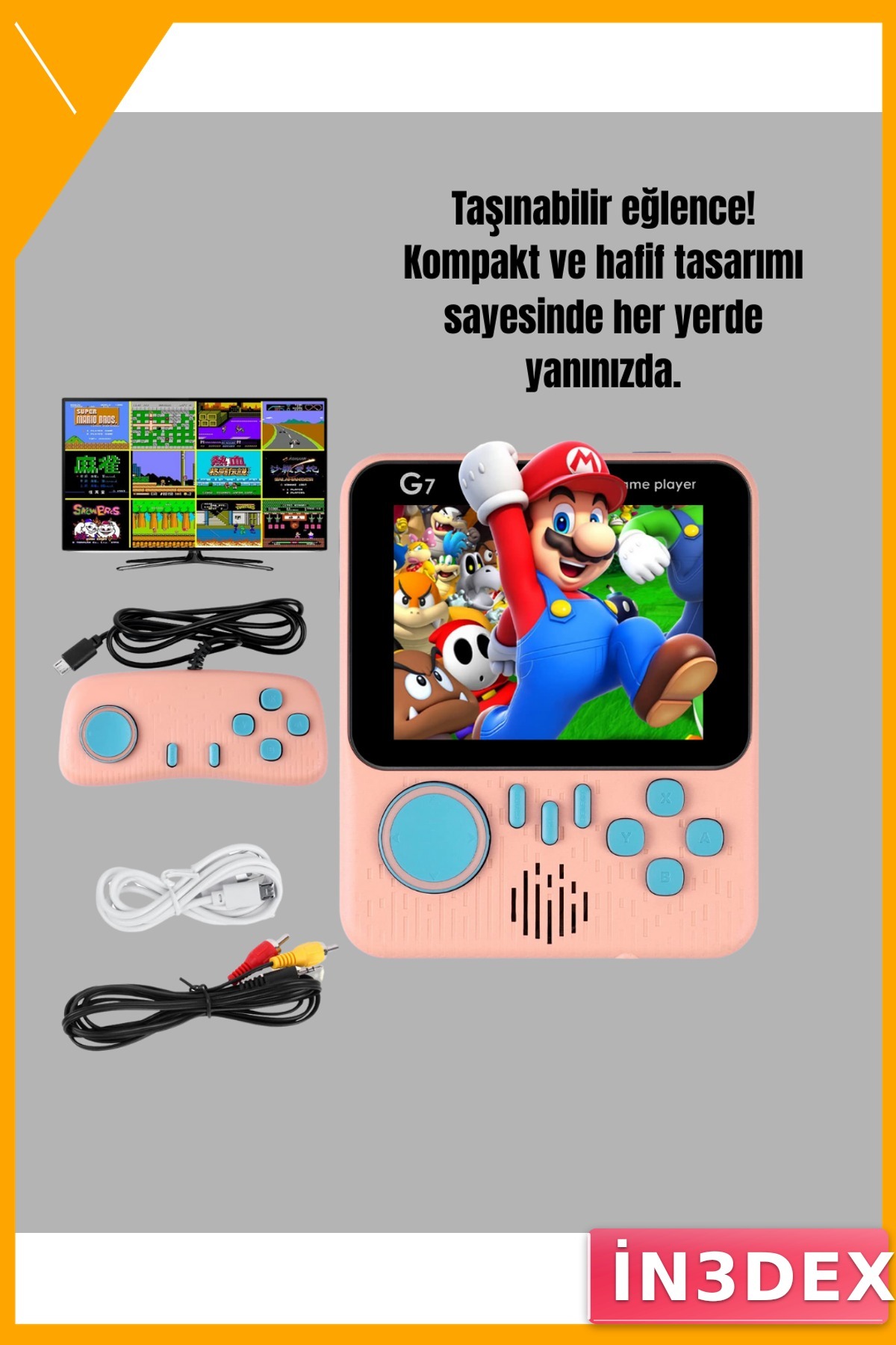 Mini Retro Oyun Konsolu 666 Klasik Oyun Büyük Ekran