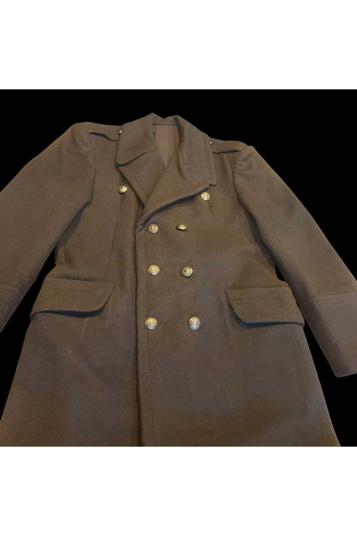 kho military design Haki Renk 1988 KKK Sb.(Apoletli) Yün Kaput (48-50/M Beden) Sıfır Ürün görsel 8