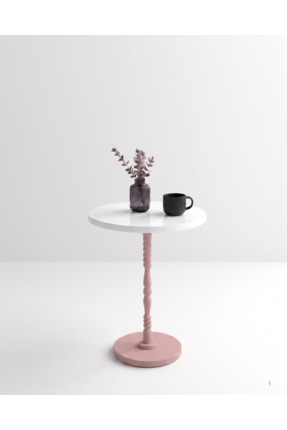 DUDECOR Modern Sehpa Toz Pembe Sehpa Modern Salon Sehpası Ofis Sehpası Metal ...