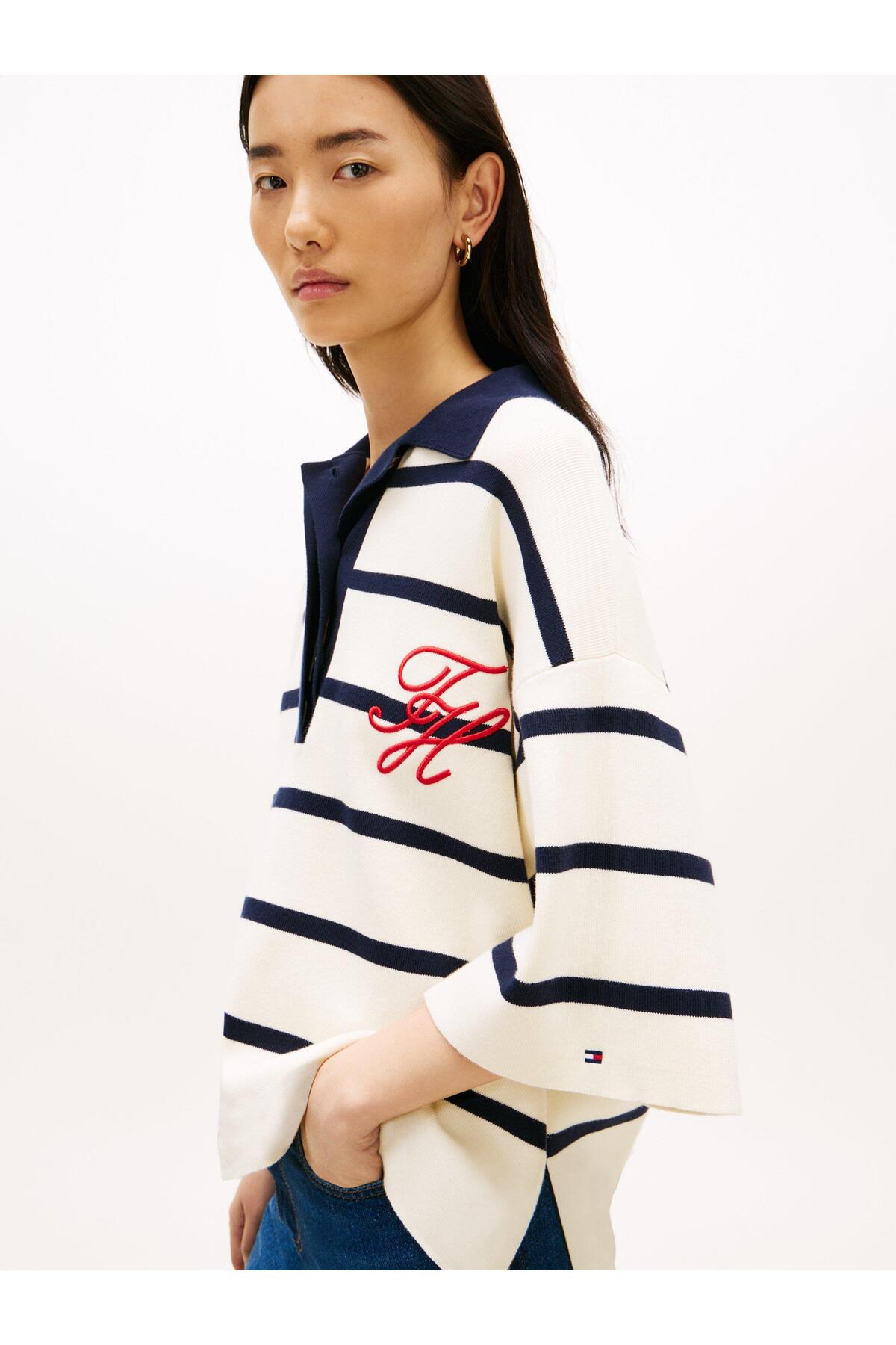 پولوشرت زنانه یقه پلو | تامی هیلفیگر Tommy Hilfiger WW0WW496160AN VN - تصویر 4