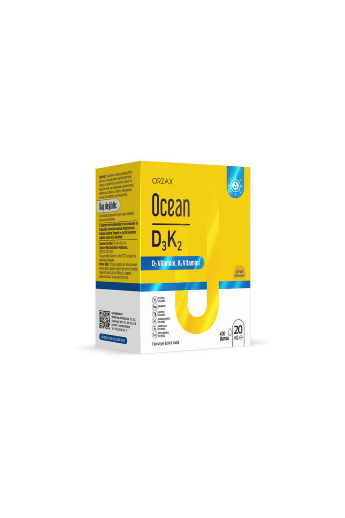 Orzax Ocean D3 K2 Damla 20 ml - Fiyatı, Yorumları