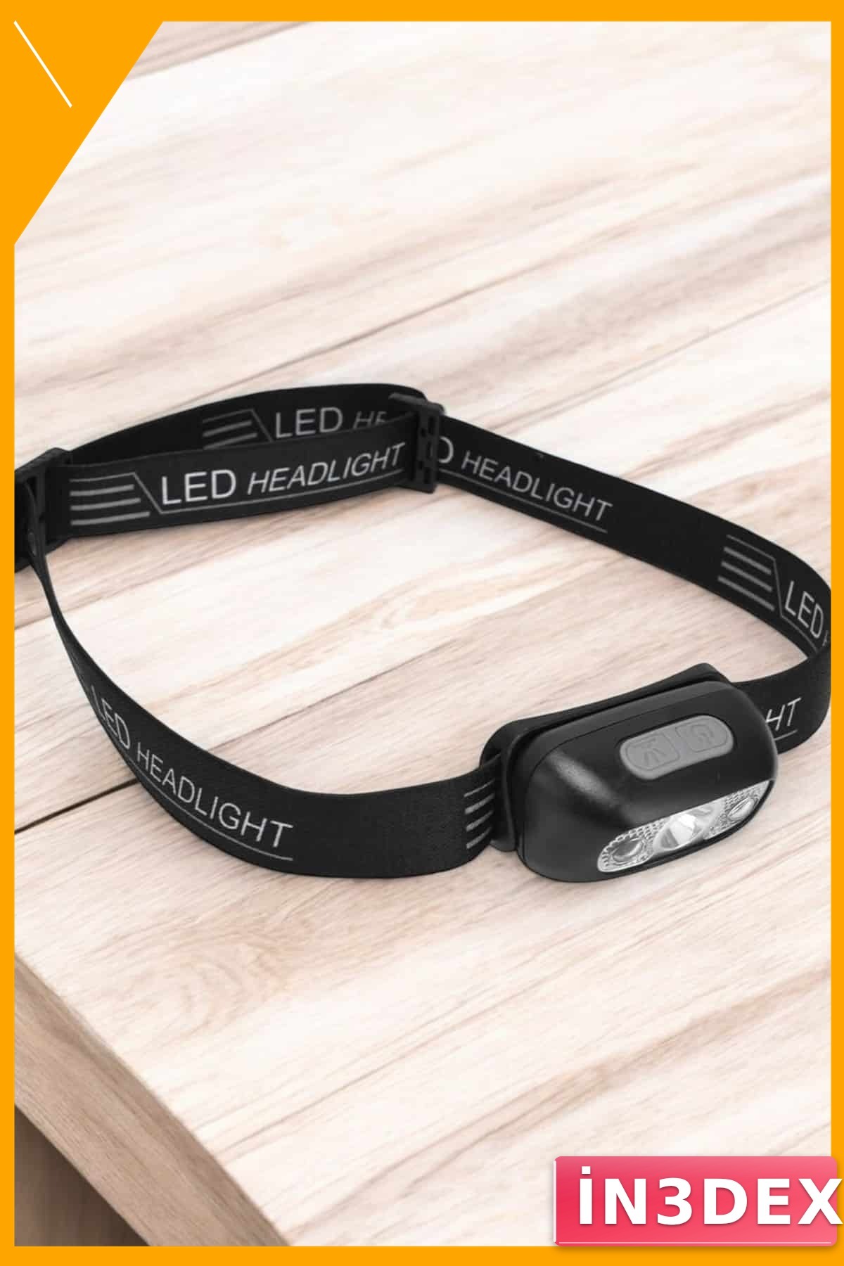 Şarjlı LED Kafa Lambası 4 Mod IPX5 Su Geçirmez Hareket Sensörlü