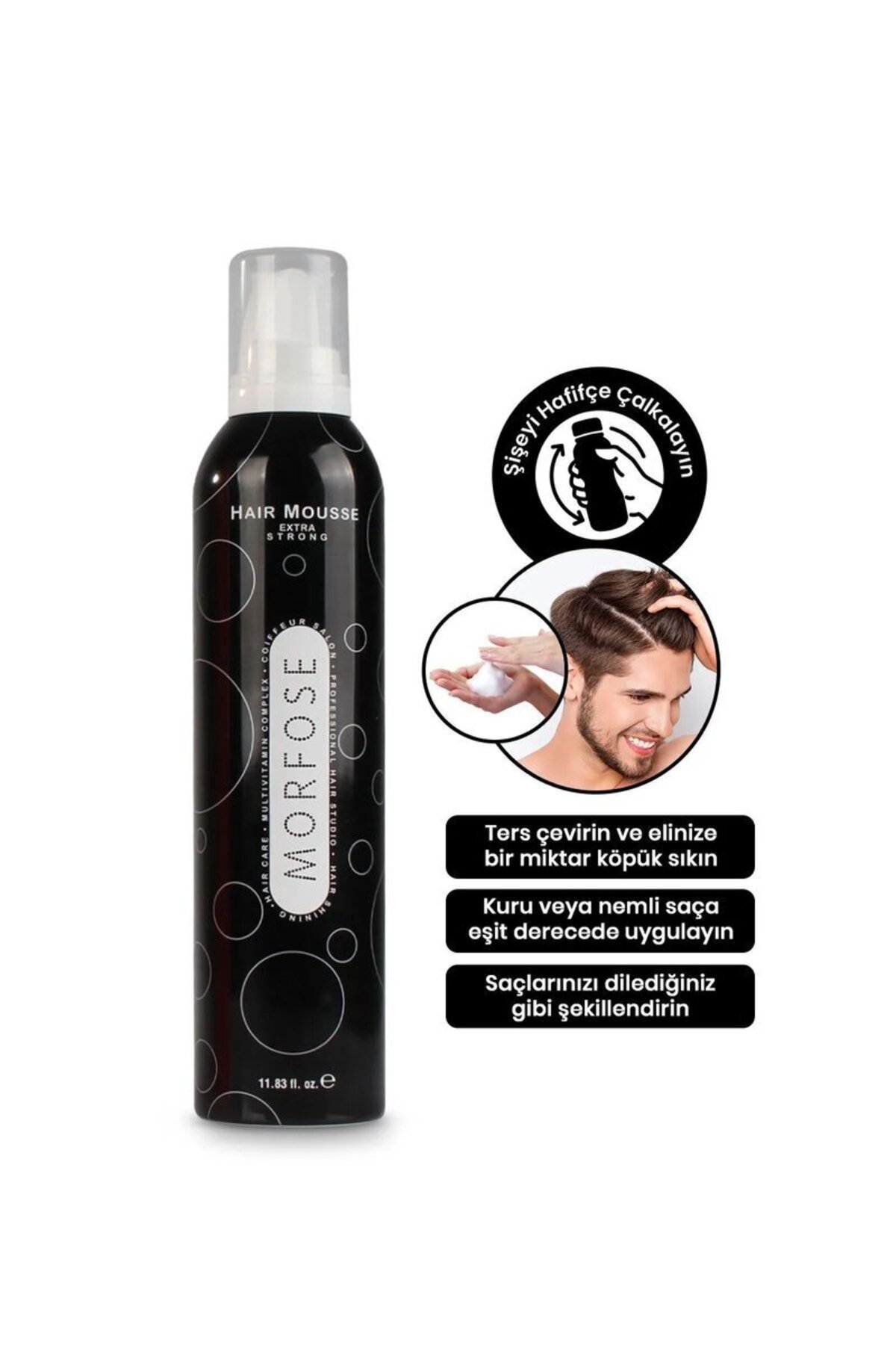 Extra Strong Saç Köpük 350 ML - Ekstra Güçlü Tutuş - mrfs — Tedrk-RYL-HMR24322 — تصویر 3 از 3