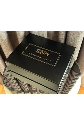 ENN LUXURY P&G Sİyah Deri Kutulu, Fincanlı, 6 Adet Türk Kahvesi Ve 12 Adet Pr...