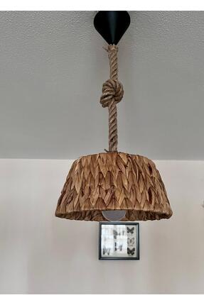 Tiny Design Accessories Doğal Hasır Halat Sarkıt Avize – Rustik Bohem Dekorat...