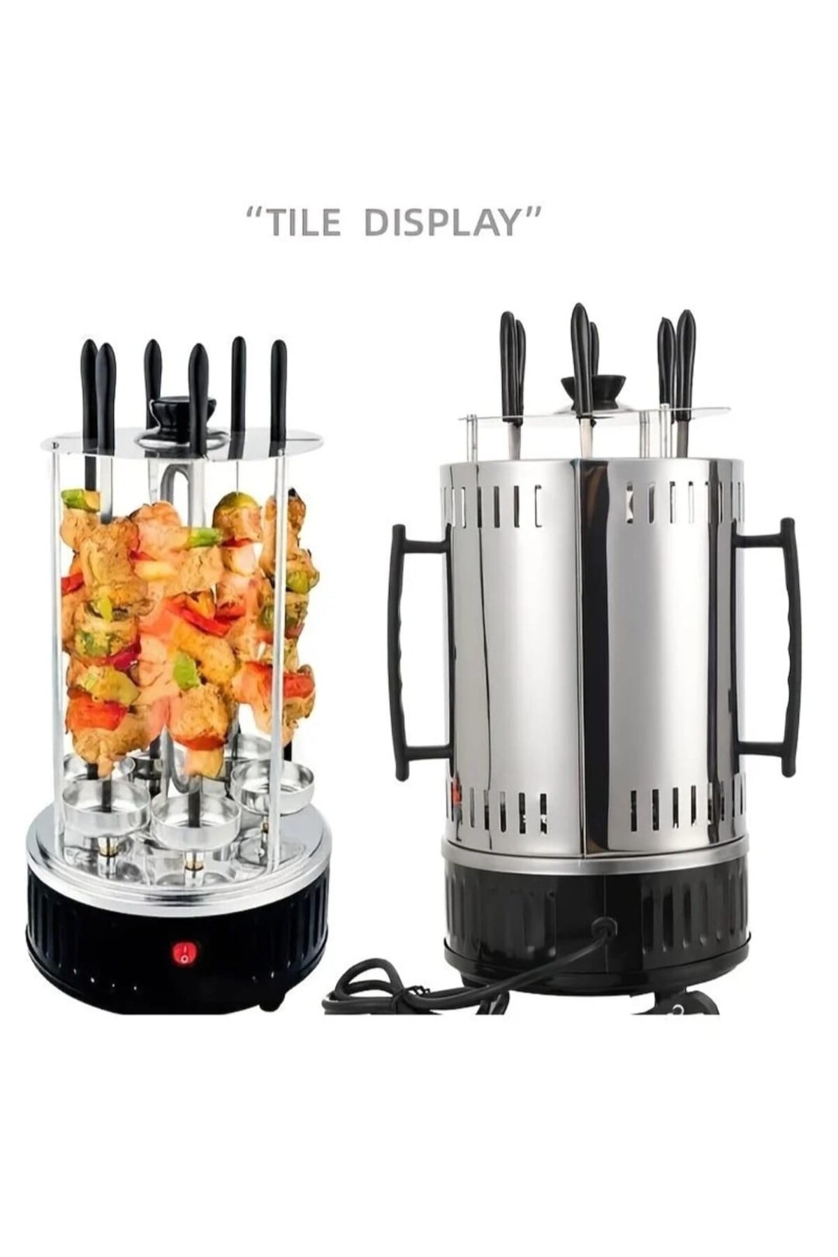 Denx 1000W Electric Vertical Kebab Grill Rotating BBQ Machine ...