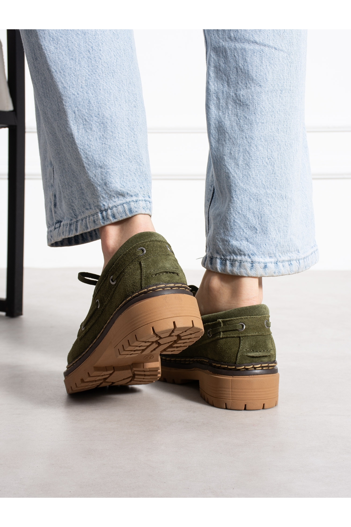 ALEMDAR AYAKKABI LAVENTO Yeşil Hakiki Deri Kadın Loafer - Fiyatı