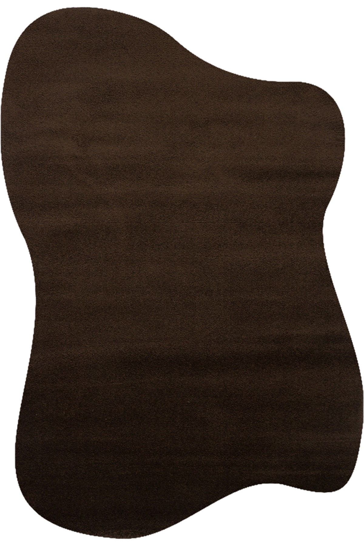 Puffy Dark Brown Amorphous Carpet Custom Cut Ultra Soft Organic Shaped Living Room Bedroom Rug