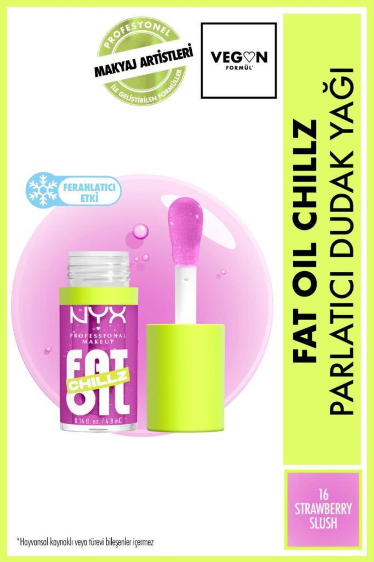 NYX Professional Makeup Fat Oil Chillz Parlatıcı Dudak Yağı - Strawberry Slush - Fiyatı, Yorumları