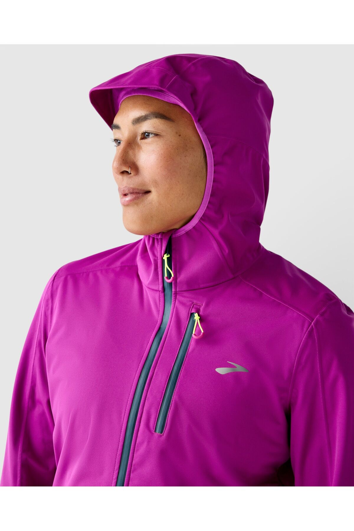 Brooks High Point Waterproof Jacket 2 Kadın Pembe Ceket 221710514 görsel 6