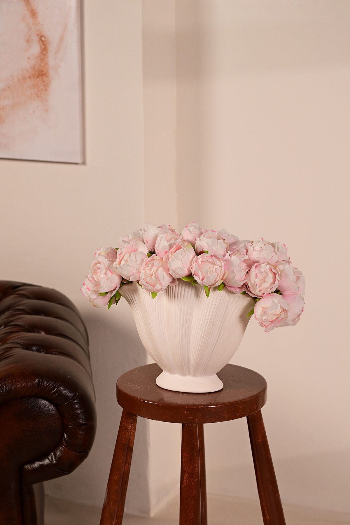y.ç yapay çiçek marketim Pembe Premium Yapay Peony Şakayık Çiçeği