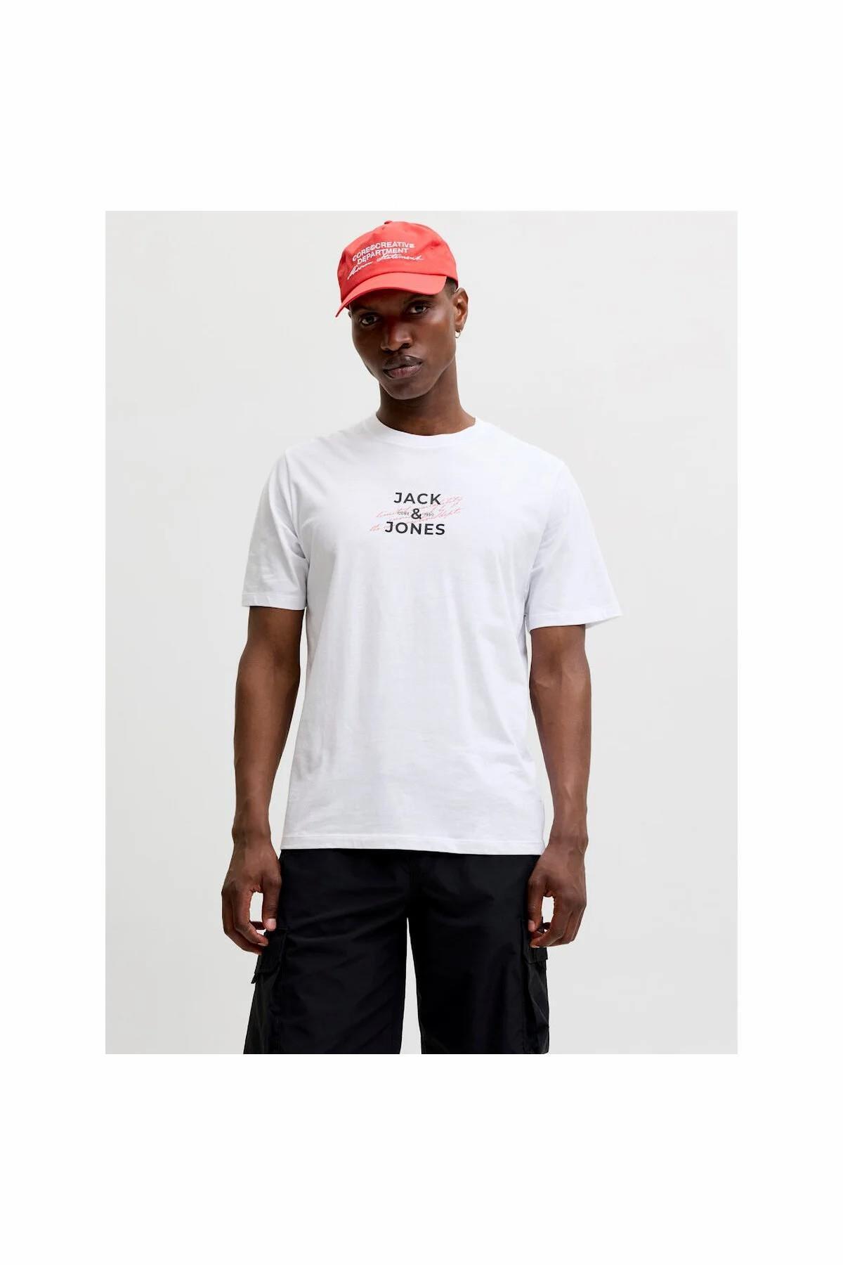تی‌شرت سفید مردانه Eterna (12298583-BW) جک اند جونز تی شرت Jack & Jones