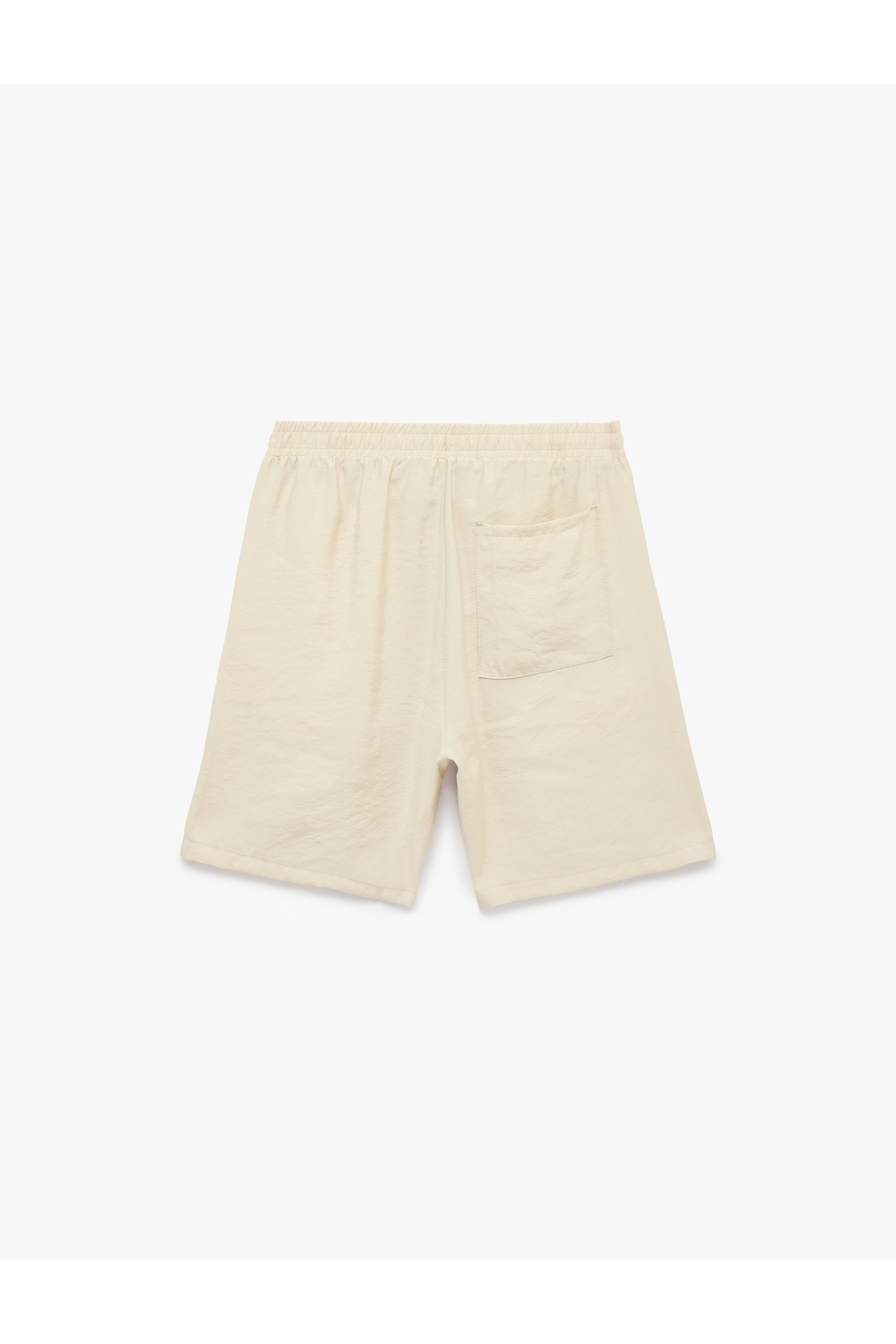 Koton Regular Fit Cepli Bermuda Cupro Modal Beli Bağcıklı Şort görsel 4