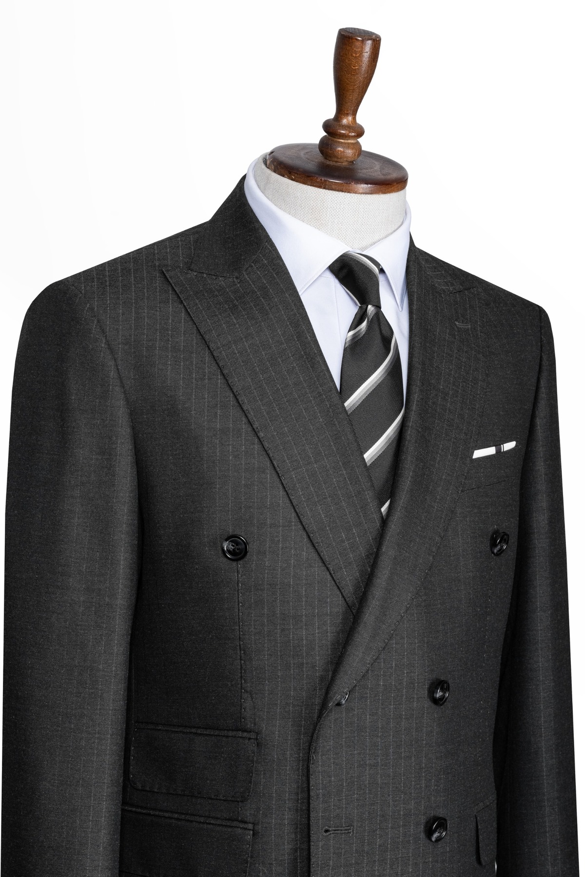 ilayda emir Premium, Slim Fit, Double Breasted, Striped, Men's Suit