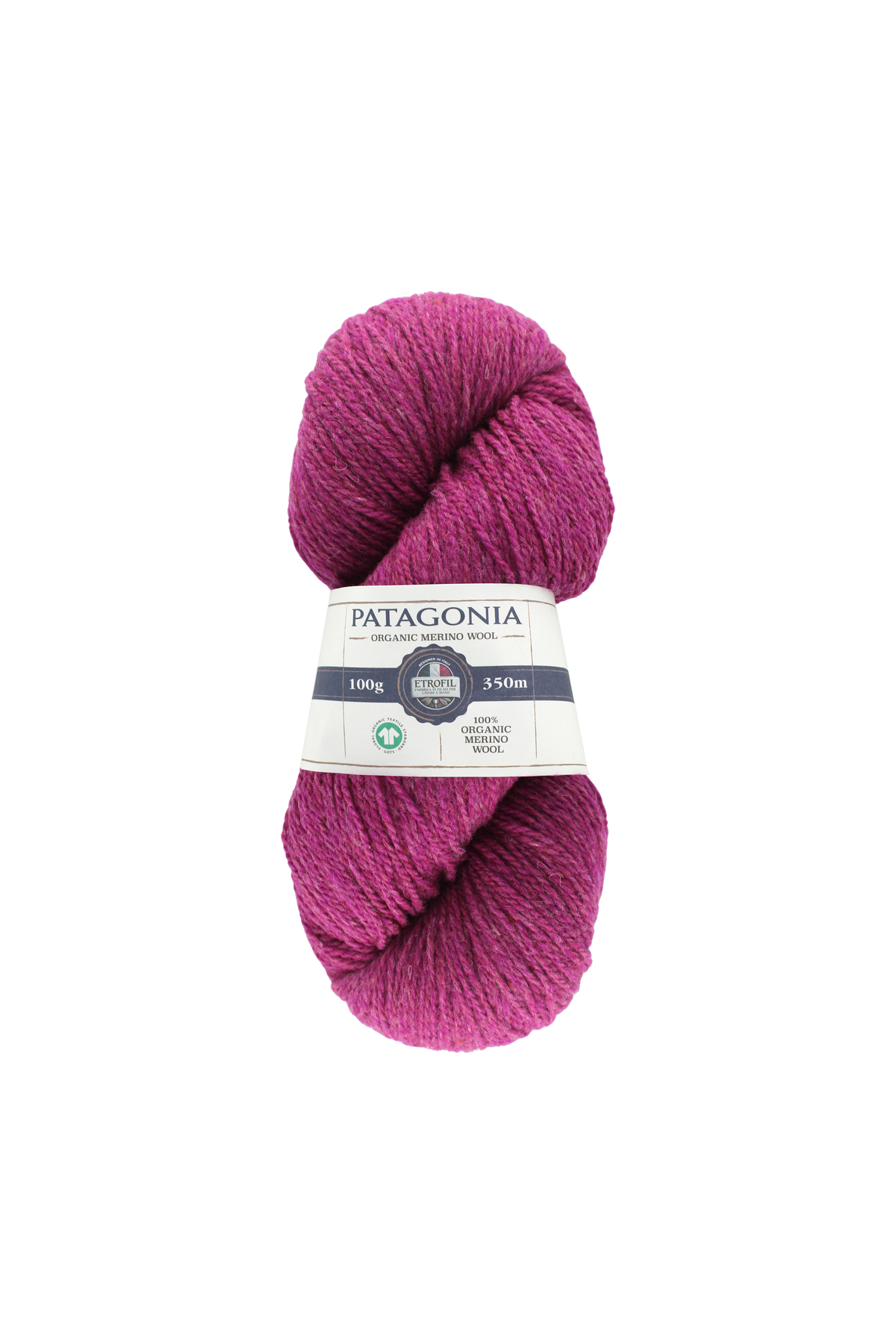 Patagonia Knitting Yarn Vibrant Pink 100% Organic Merino Wool 100g 350m (73343)