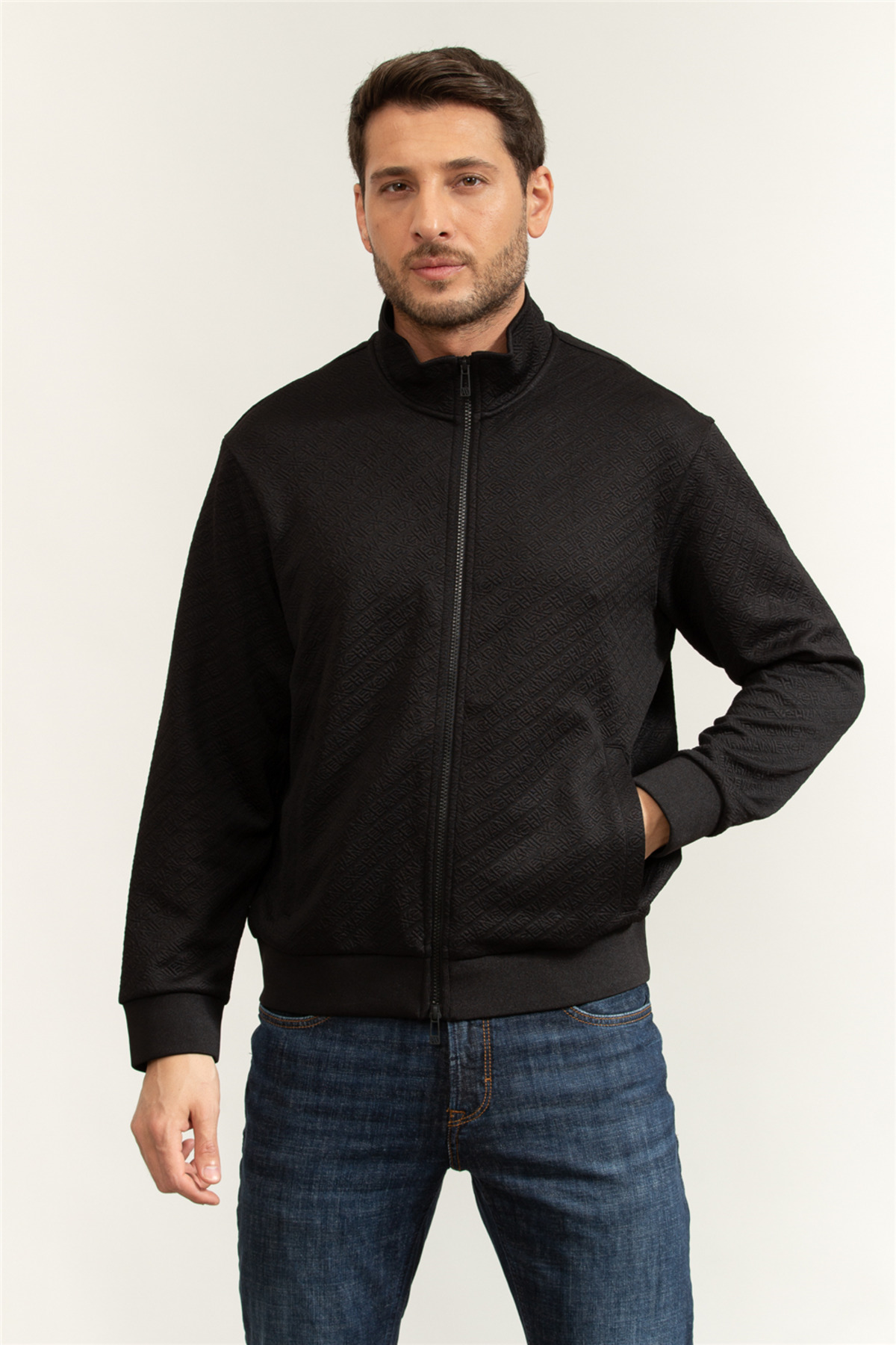 سویشرت زیپ‌دار مردانه، مشکی آرمانی اکسچنج سویشرت Armani Exchange