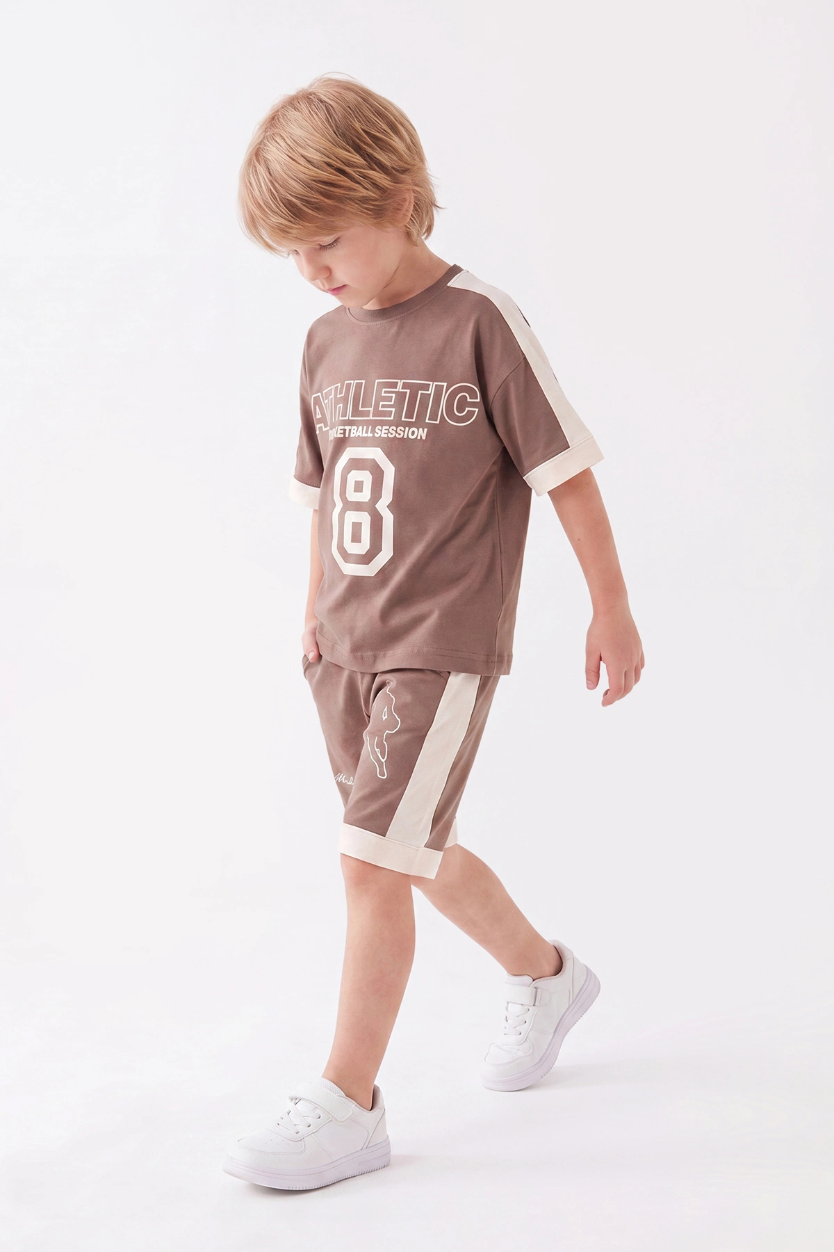 5-12 Years Boy Oversize Athletic Shorts Set | 100% Cotton Casual Summer Outfit