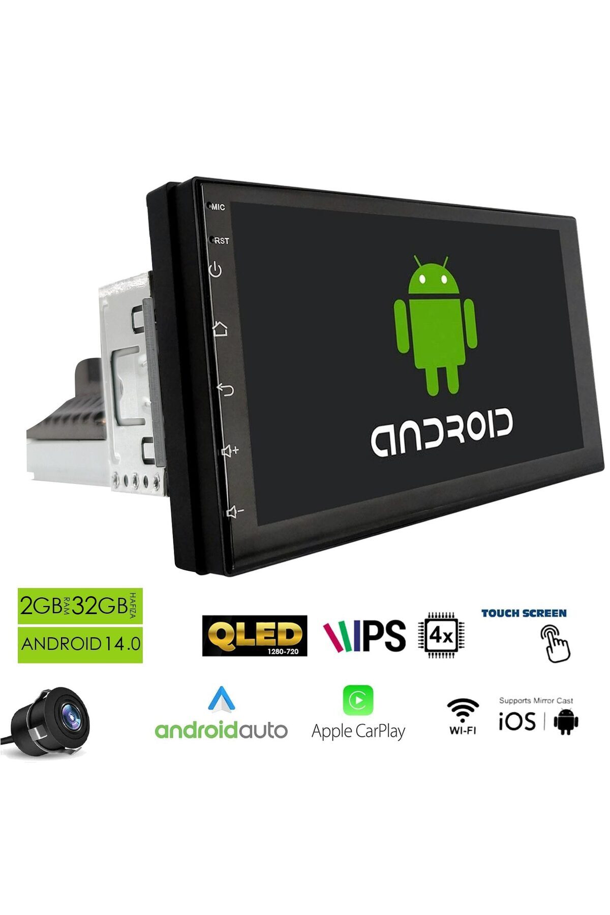 Megavox MGX-703 Android Tek Dın 7 İnç 2+32GB BT/USB/GPS/Radyo/IPS