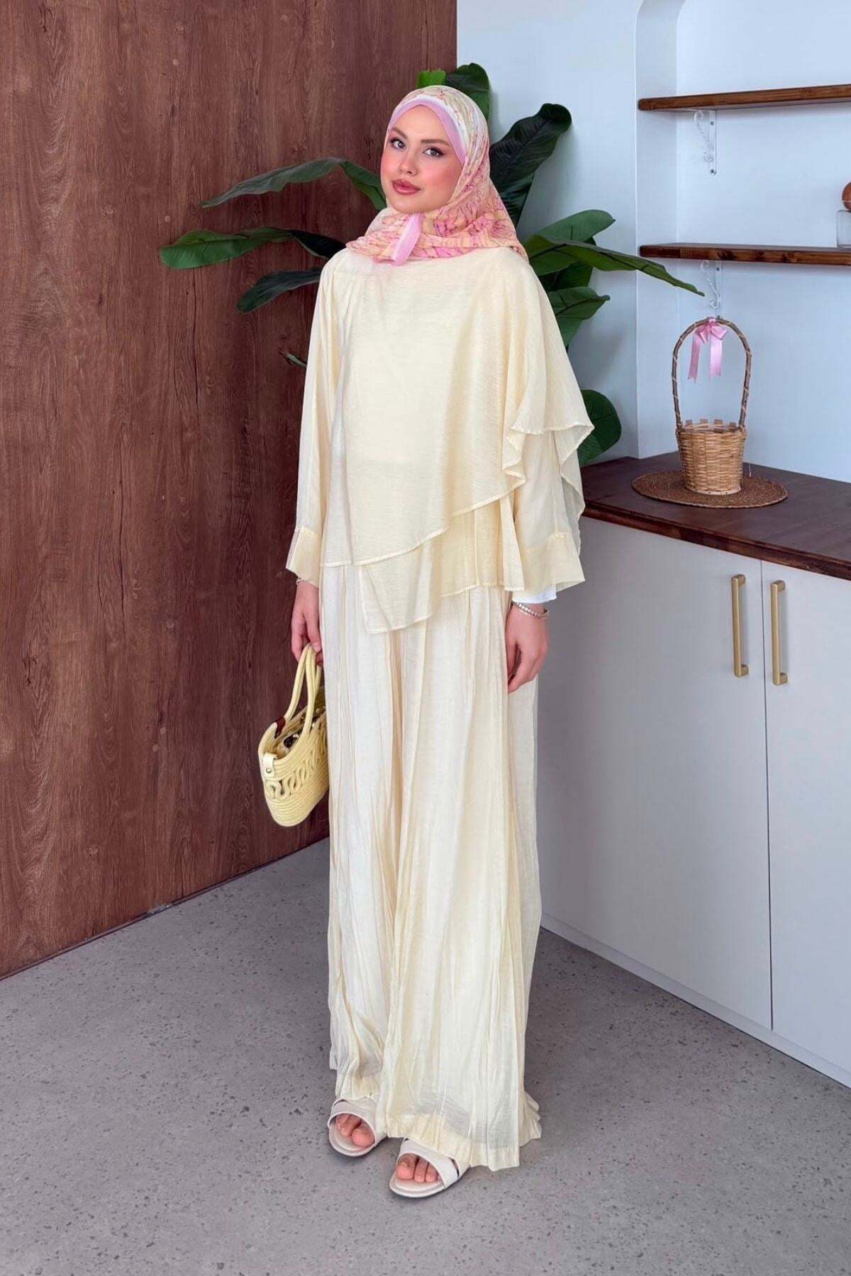Hazamoda Beste Pantolonlu Suit Yellow