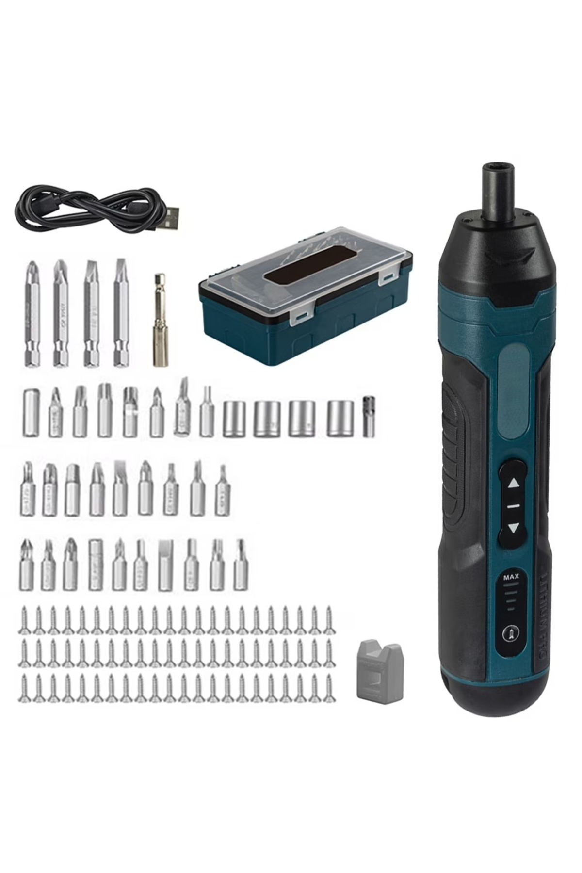 PR905 Rechargable Cordless Electric Screwdriver Kit with Multi-Purpose Precision Bits & Sockets Set., rm9384,