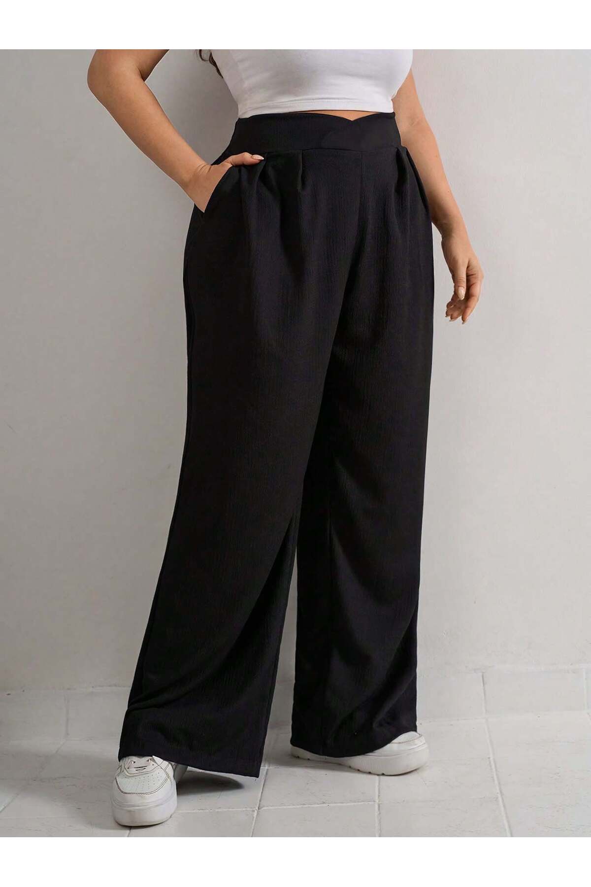 tuzu moda BÜYÜK BEDEN KADIN PANTOLON görsel 4