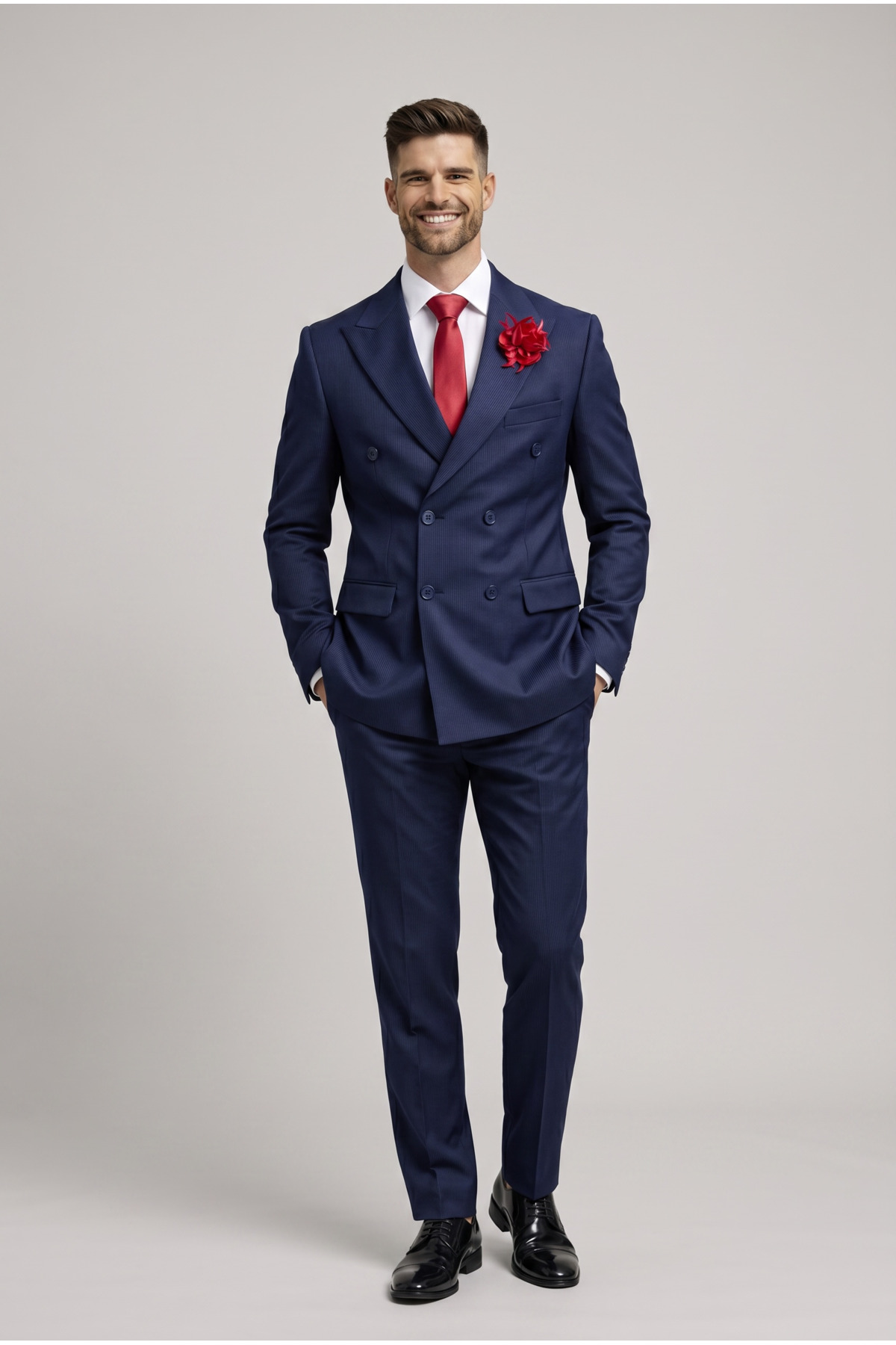 AtlasGiyim Erkek Kruvaze Fitilli Slim Fit Takım Elbise (new collection)