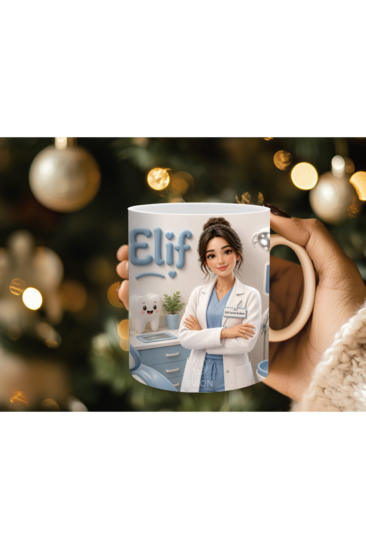 Named Mug for Dentists – Customizable Occupation Gift | Name Written Occupation Themed Dentist Gift