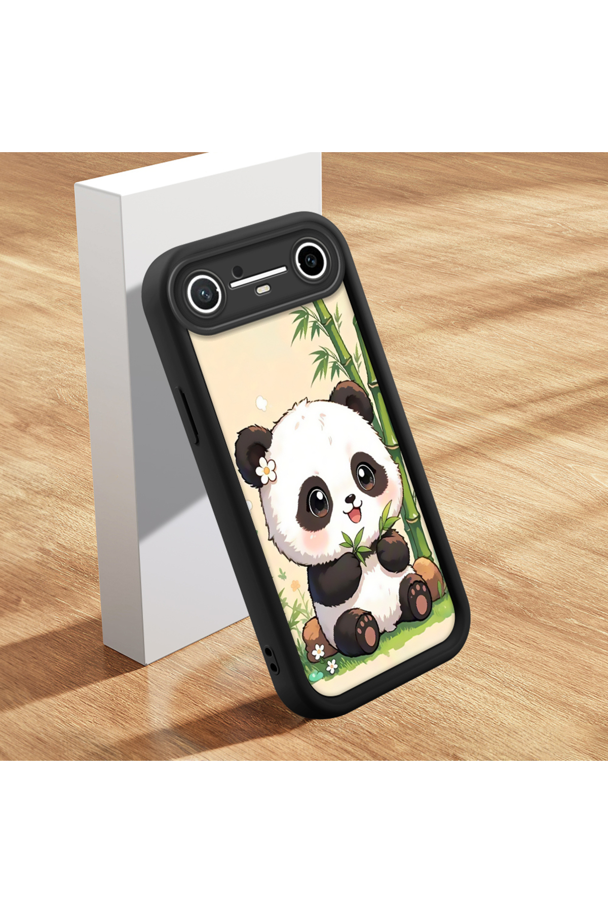 Tecno Spark Slim 5G Compatible Black Panda Pattern camera protective case Silicone Couple Phone Case